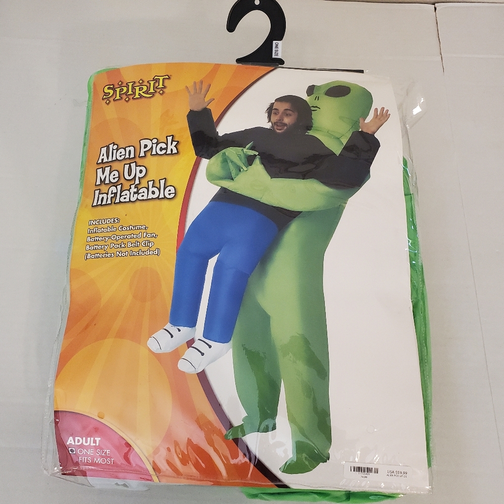 Alien Pick Me Up Inflatable Costume Adult Size One Size Fits Most